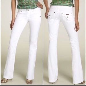 Hudson white bootcut jeans